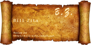 Bill Zita névjegykártya